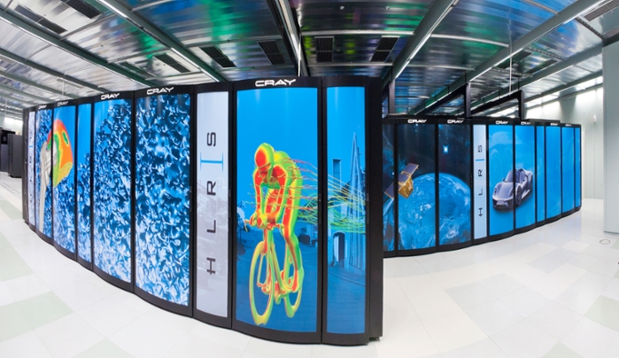 <strong>The fastest supercomputer</strong> in Germany is Hazel Hen at the High Performance Computing Center Stuttgart (HLRS). Tomorrow's exascale computers will be up to 100 times faster. Courtesy Boris Lehner for HLRS.