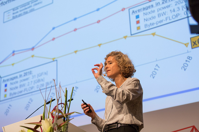 <strong>ISC18 presentations</strong> showcase the latest HPC technologies and research—a jam-packed educational opportunity for student attendees. Courtesy Philip Loeper.