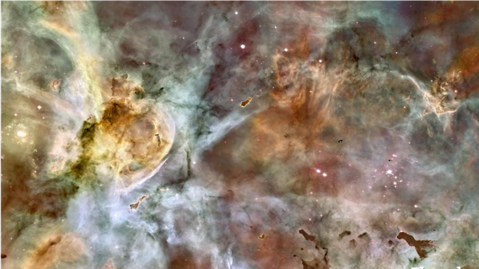 <strong>Interstellar medium</strong> is a gaseous environment that fills the space between star systems, transporting elements across the universe and influencing the formation of new stars. Courtesy NASA, ESA, N. Smith (U. California, Berkeley) et al. and The Hubble Heritage Team (STScI/AURA). 